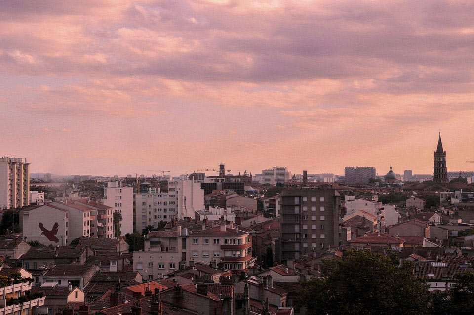 coucher de soleil à Toulouse