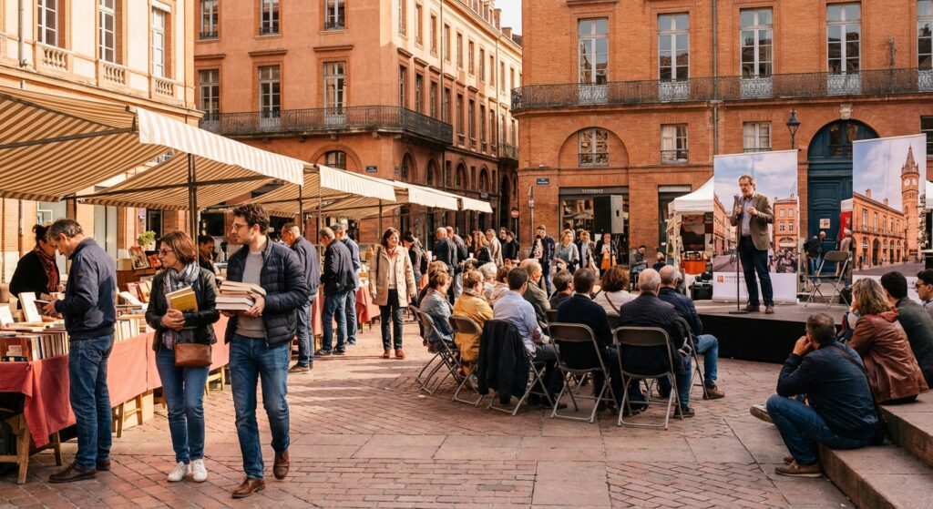 Festival littéraire à Toulouse dans une ambiance urbaine et chaleureuse