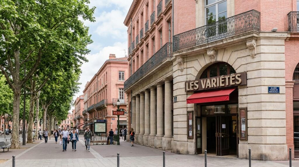 Façade des Variétés à Toulouse près de Jean-Jaurès