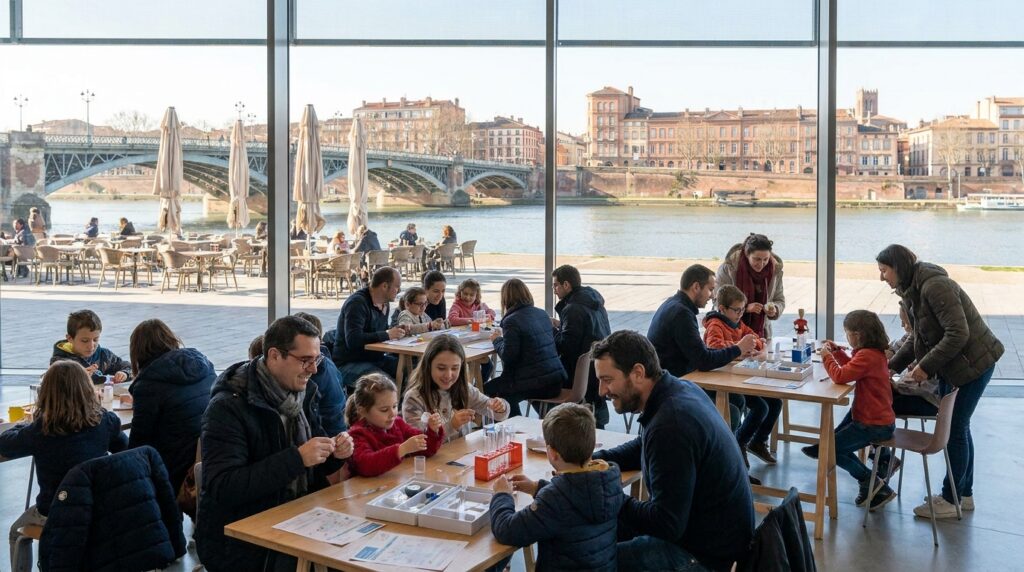 Atelier scientifique pour enfants au Quai des Savoirs à Toulouse en ambiance éditoriale