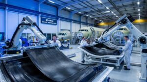 Usine de production de pièces composites aéronautiques ST Group à Labège près de Toulouse