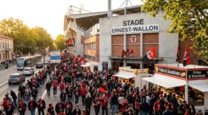 Le stade Ernest-Wallon à Toulouse, dans le quartier des Sept-Deniers