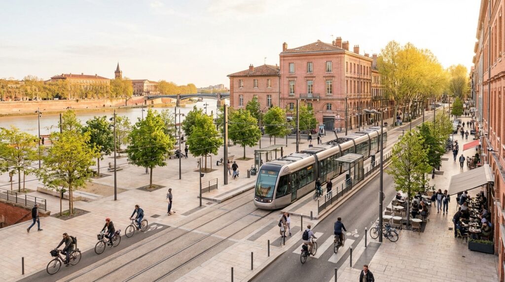 Toulouse en transformation : tramway, espaces publics et nature en ville