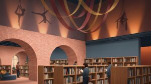 Illustration éditoriale du cirque en bibliothèque à Toulouse