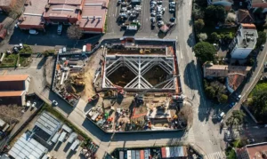 Chantier de la ligne C du métro à Toulouse