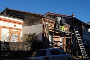 Maison toulousaine en brique rue Raspail à Toulouse