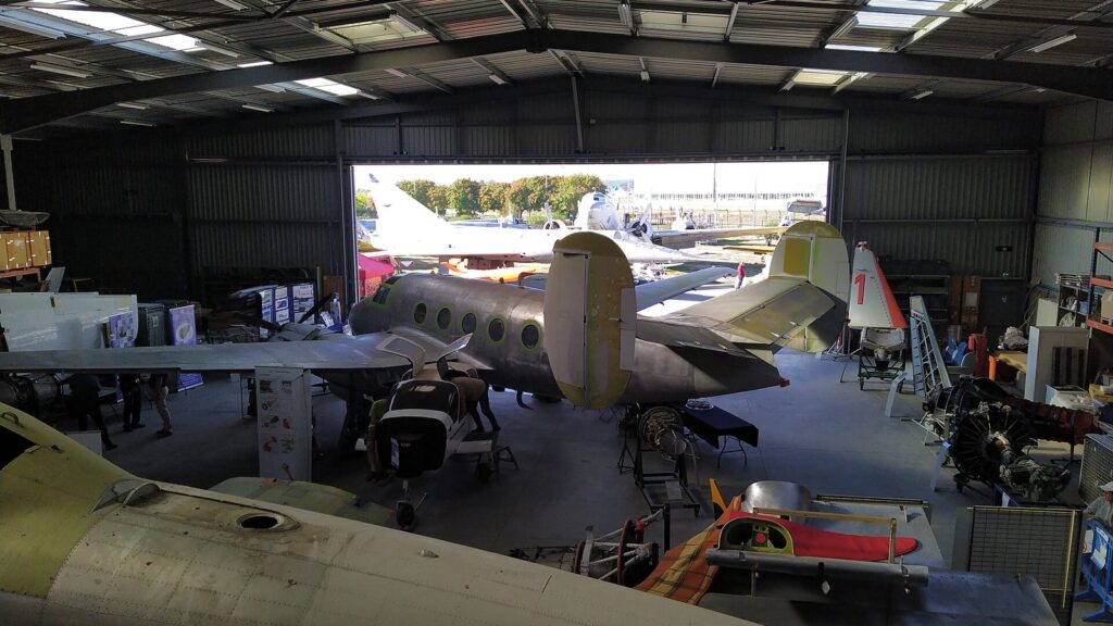 Avion MD.312 Flamant restauré dans le hangar des Ailes Anciennes Toulouse à Blagnac