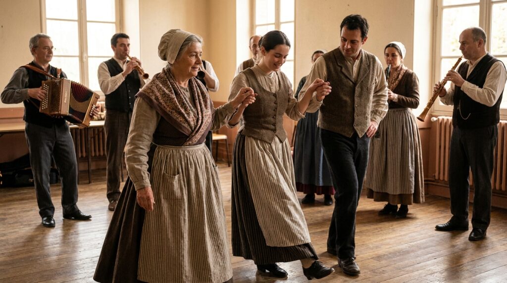 Danseurs et musiciens de tradition occitane réunis pour les 70 ans du Poutou de Toulouse