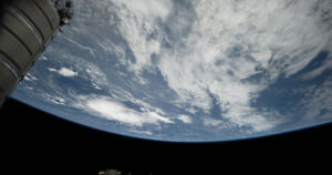 Vue réelle de la Terre photographiée depuis la Station spatiale internationale