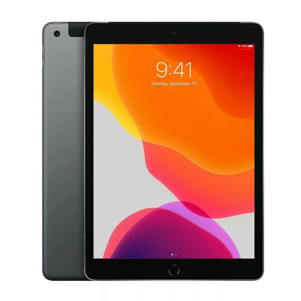 Tablette tactile utilisée sur un stand de salon professionnel